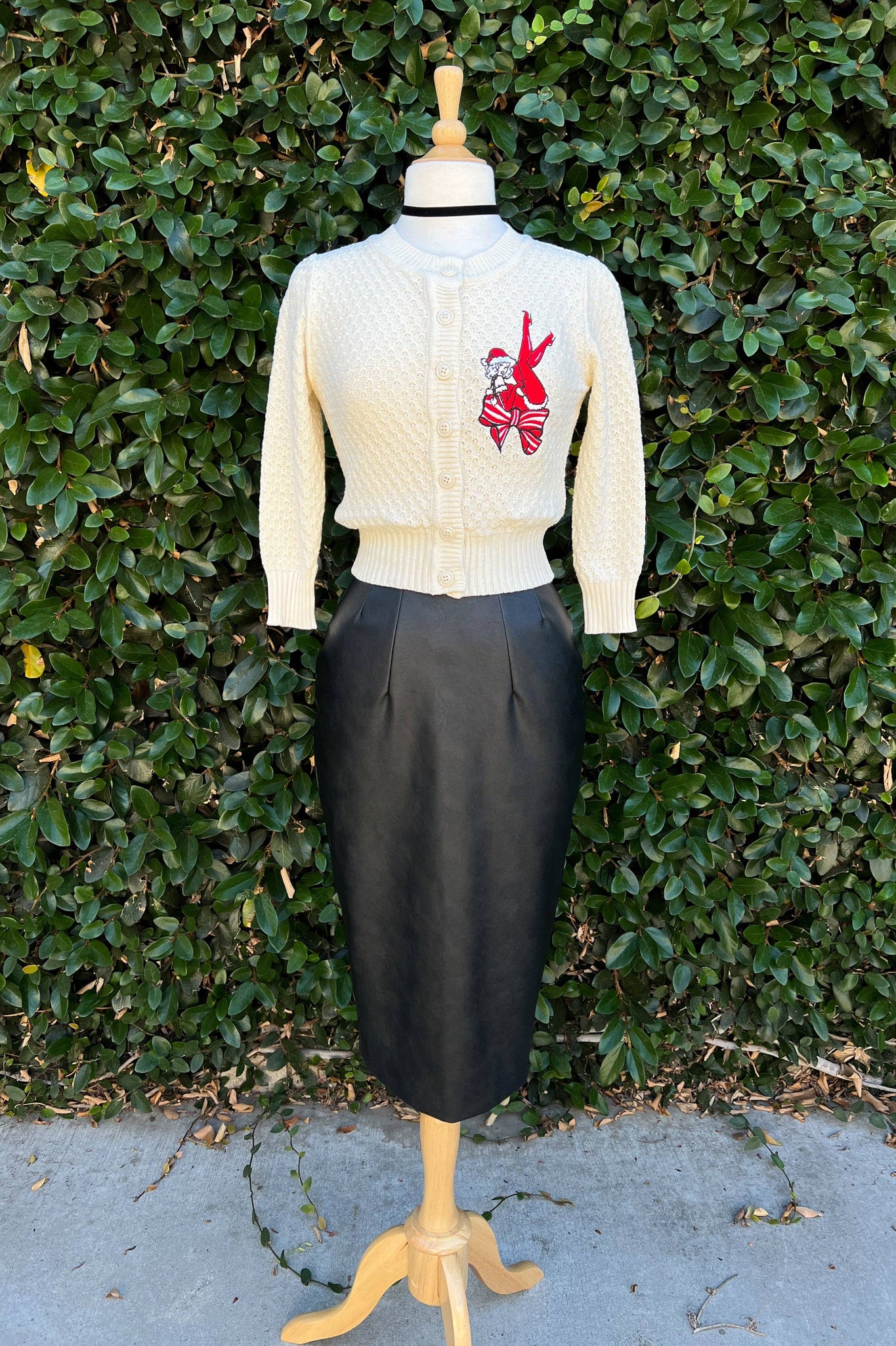 Sweet Holiday Show Cropped Cardigan in Oatmeal: X-Large