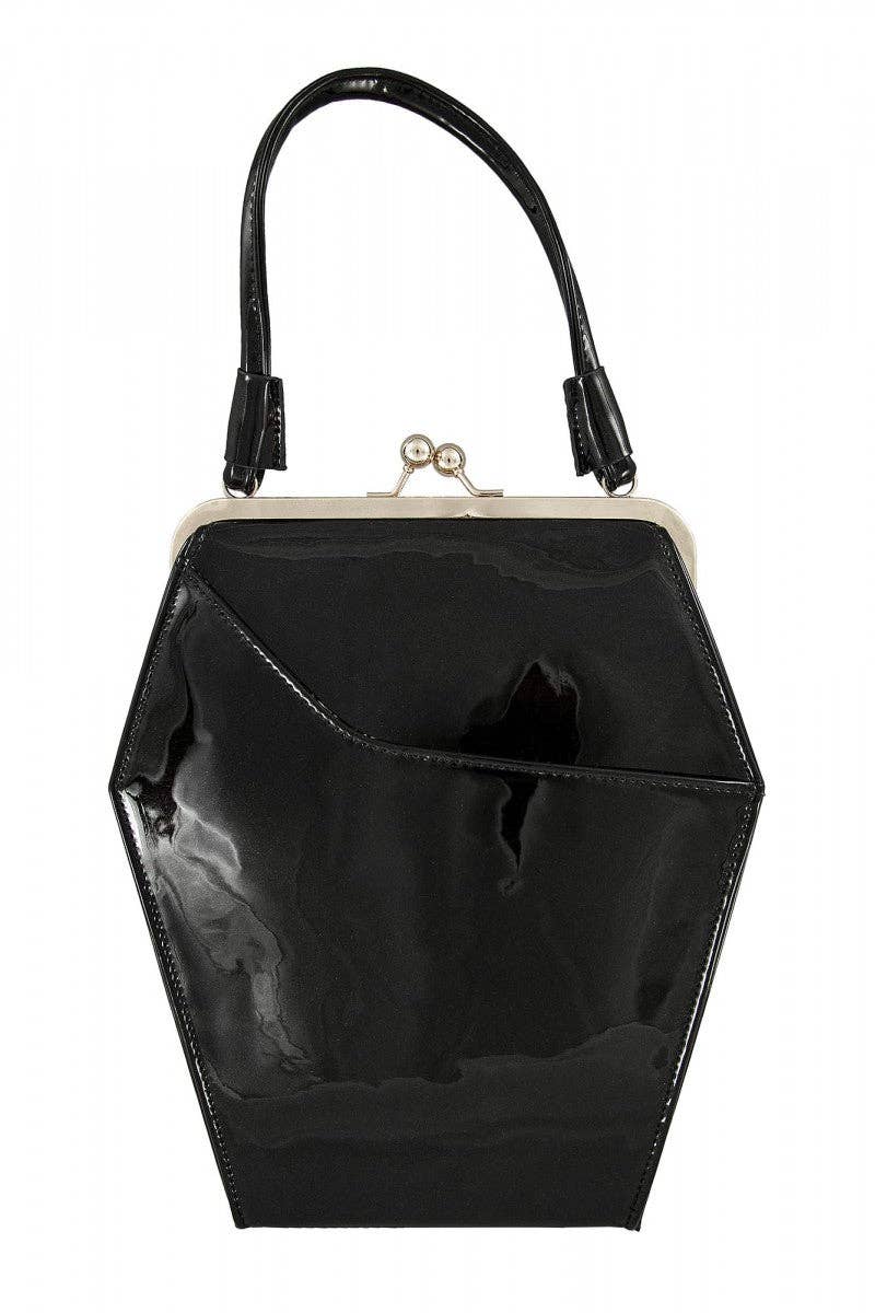 To Die For Purse in Patent Vegan Leather: Black