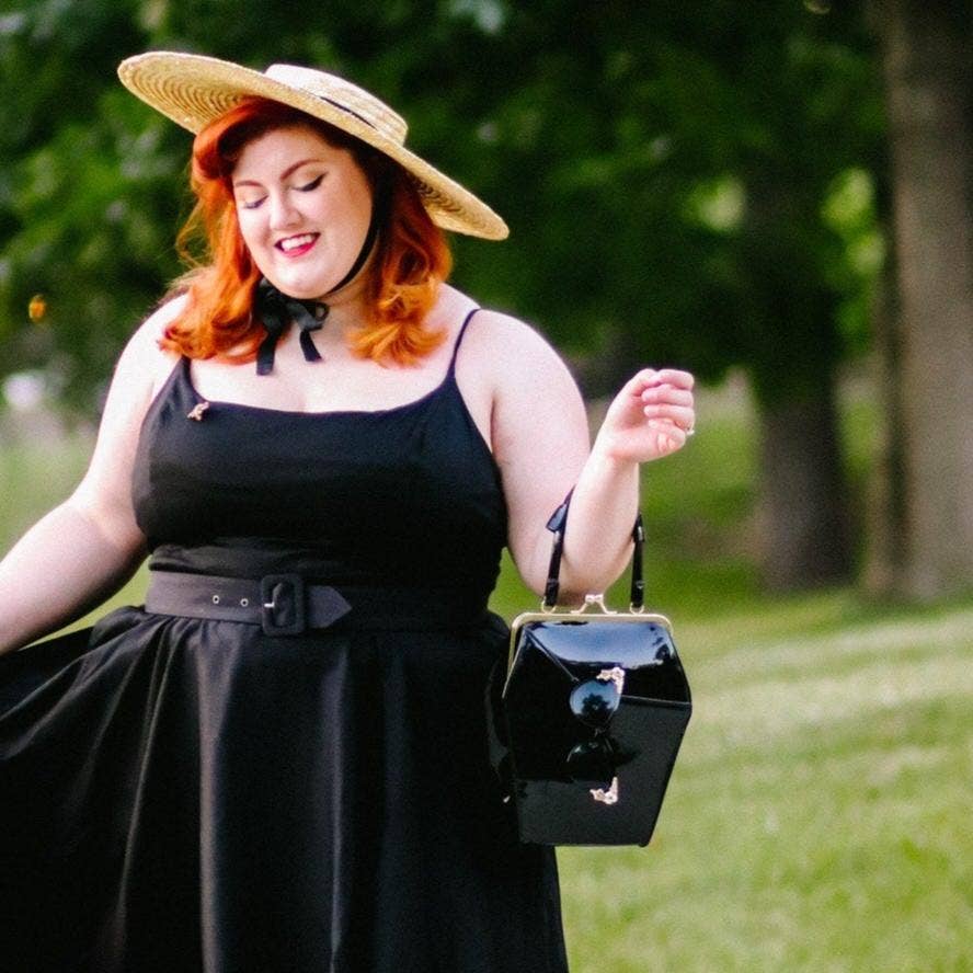 To Die For Purse in Patent Vegan Leather: Black