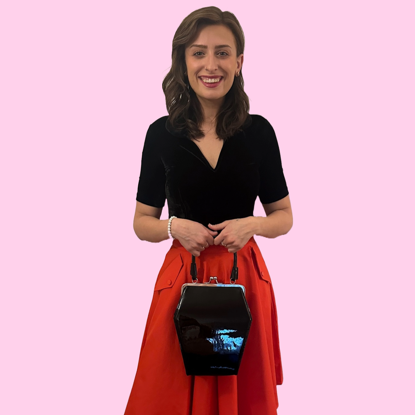 To Die For Purse in Patent Vegan Leather: Black