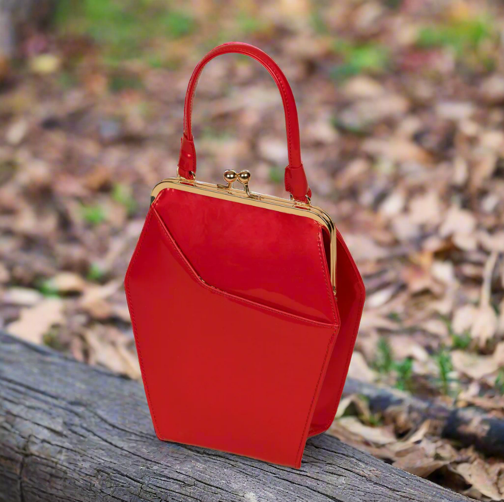 To Die For Purse in Patent Vegan Leather: Black