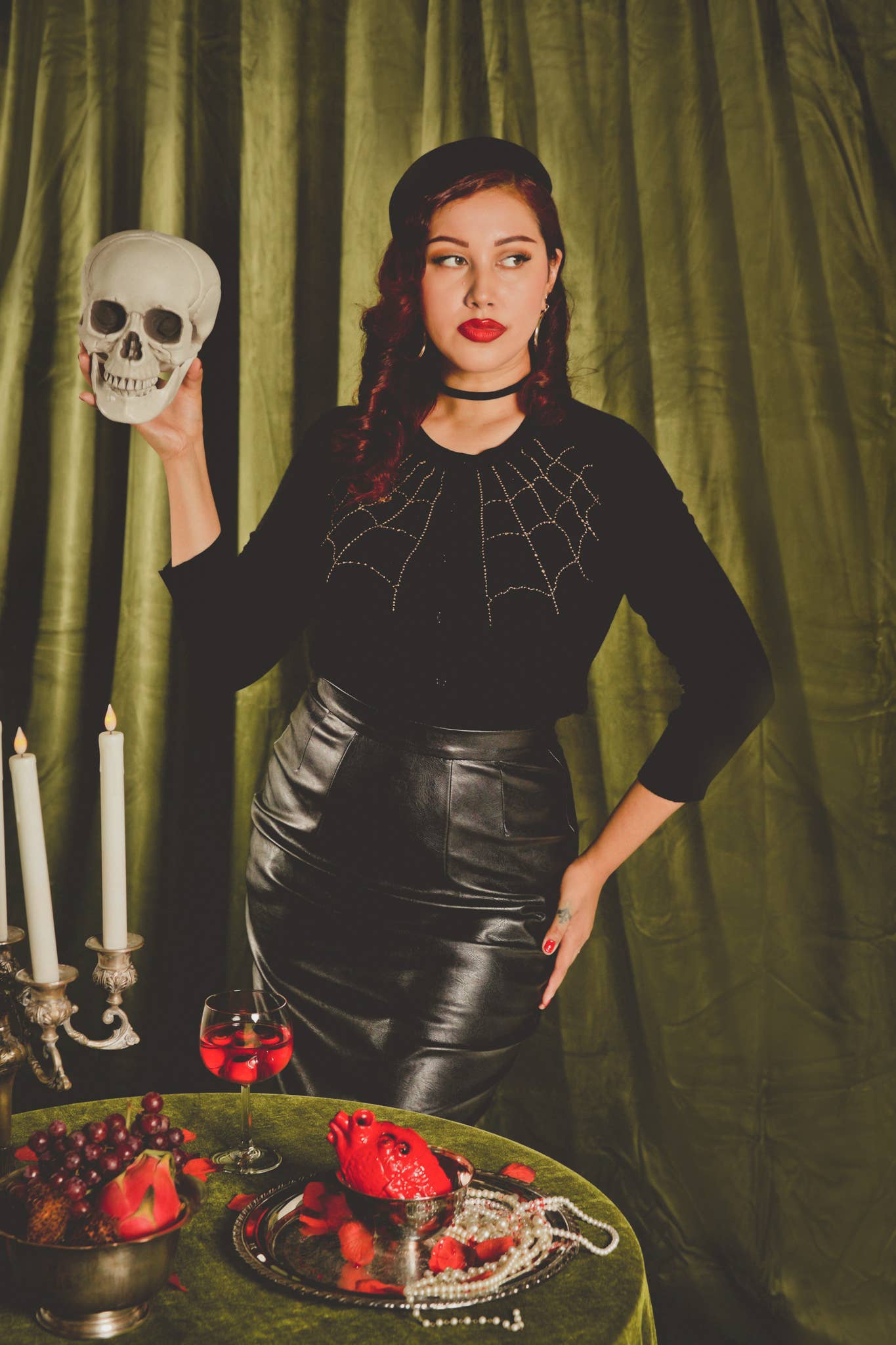 Spiderweb Cardigan in Black : X-Large