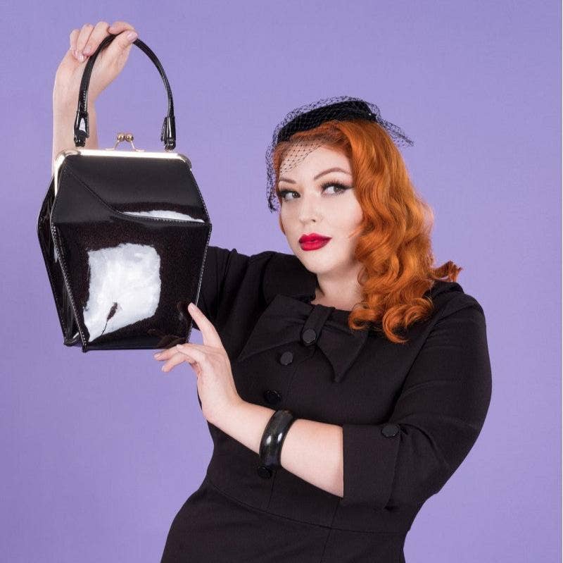 To Die For Purse in Patent Vegan Leather: Black
