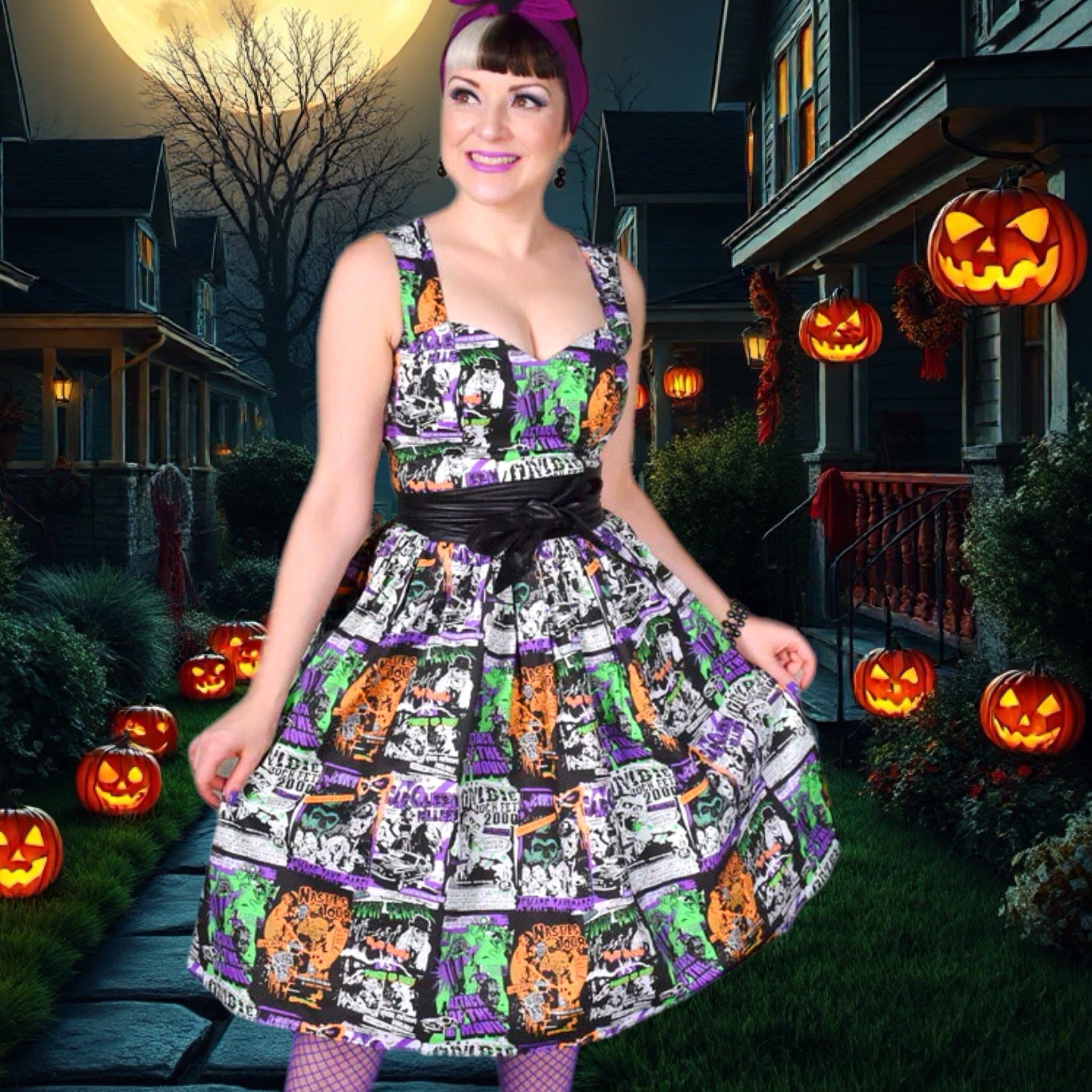 Hell Bunny Be Afraid Dress Size 2X