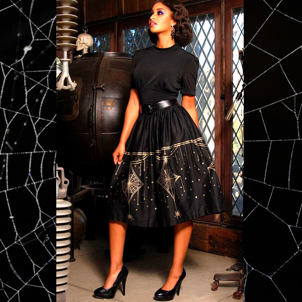 Pinup Couture Art Deco Spiderweb Skirt Size 3X