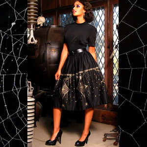 Pinup Couture Art Deco Spiderweb Skirt Size 3X