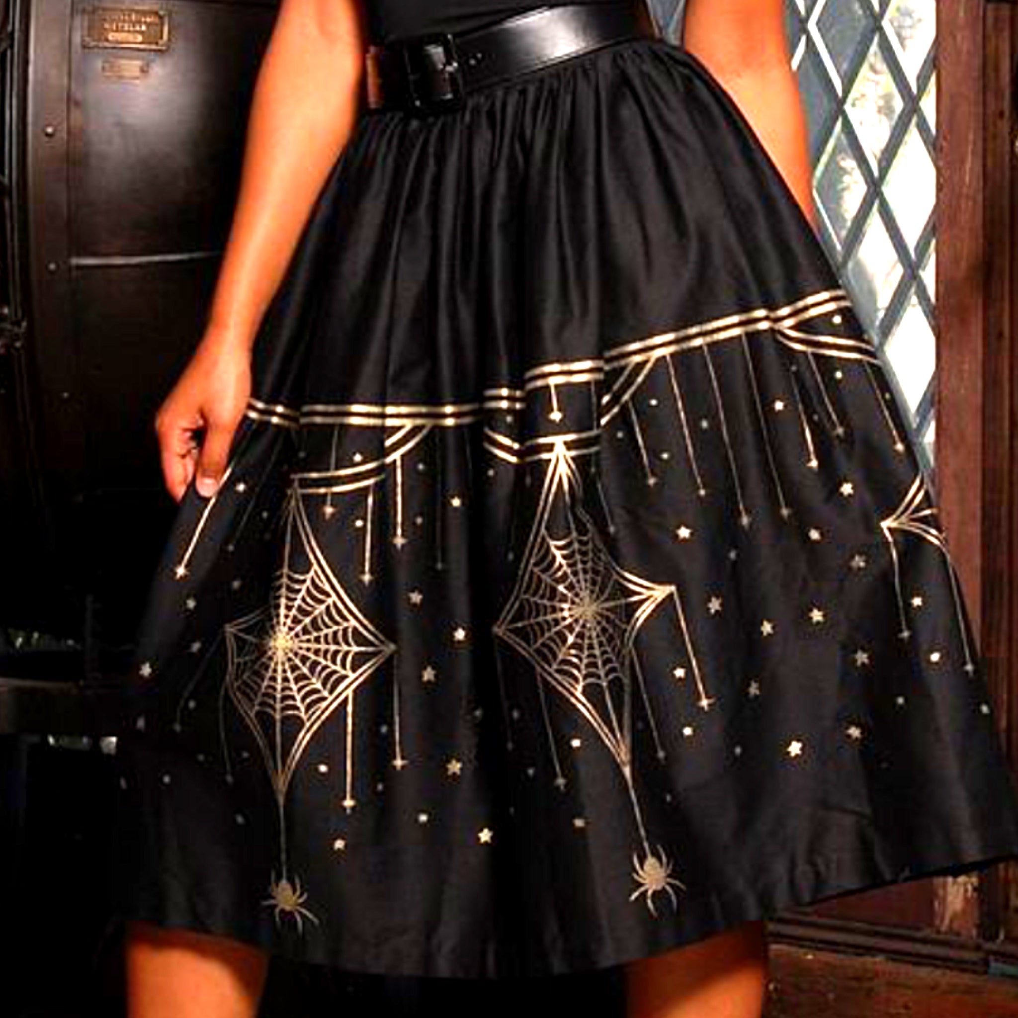 Pinup Couture Art Deco Spiderweb Skirt Size 3X