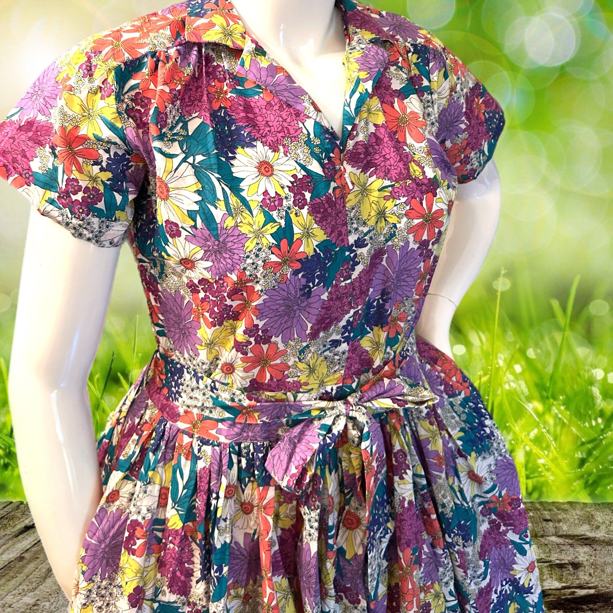 Smitten Kitten Unique Boutique Front Zip Bouquet Dress