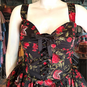 La Femme En Noir Ambrosia Dress in Pomegranate Print