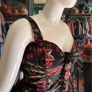 La Femme En Noir Ambrosia Dress in Pomegranate Print