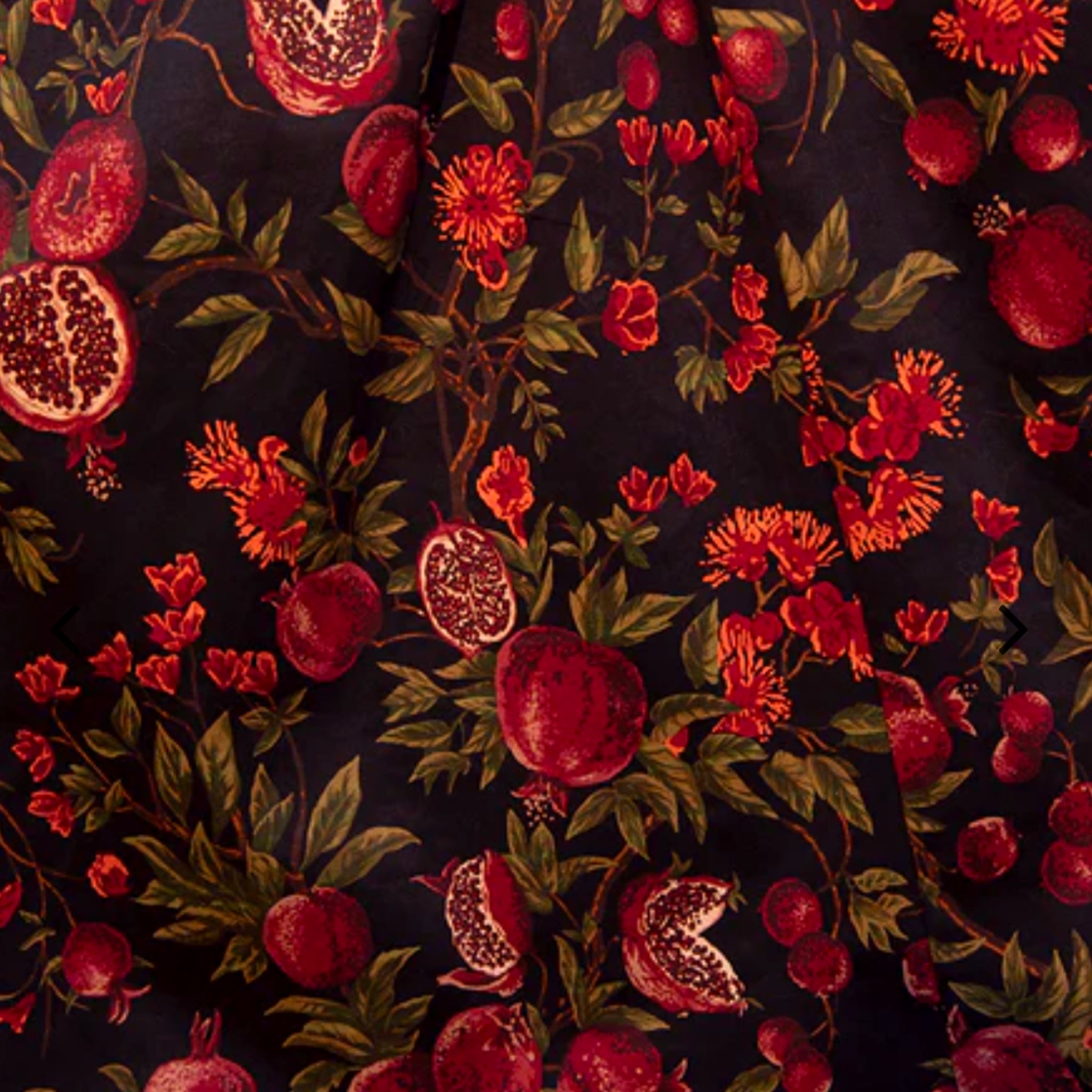 La Femme En Noir Ambrosia Dress in Pomegranate Print