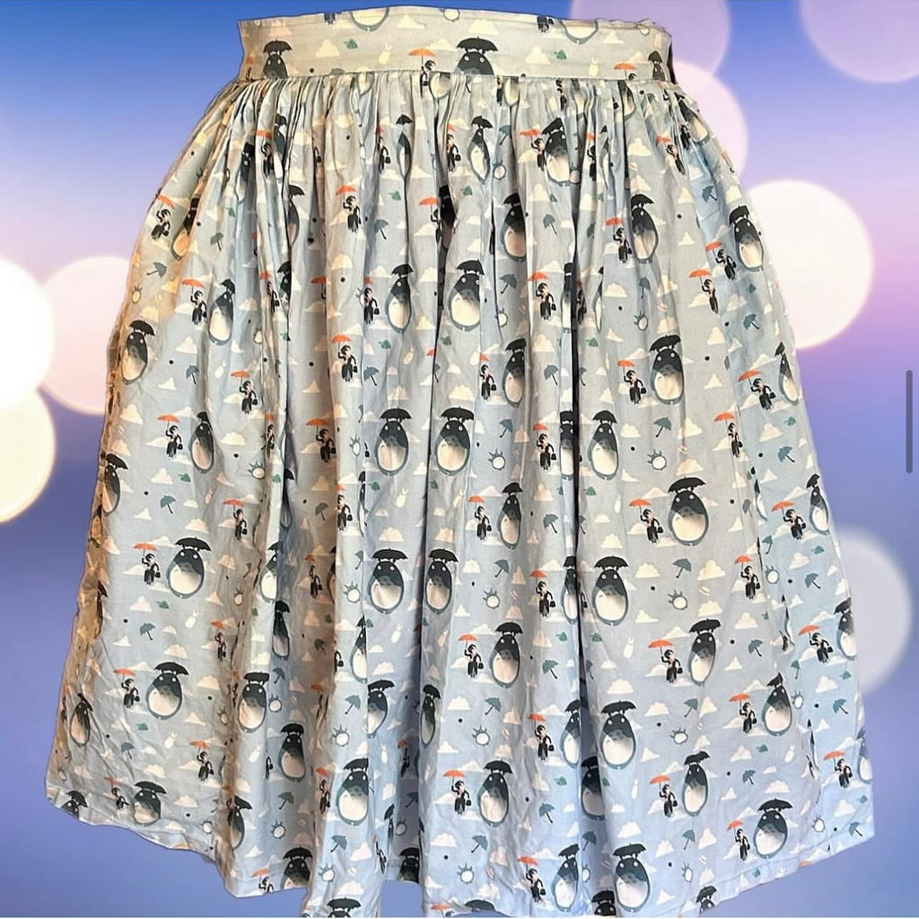 Sarsparilly Mary Poppins & Totoro Swing skirt Size XL