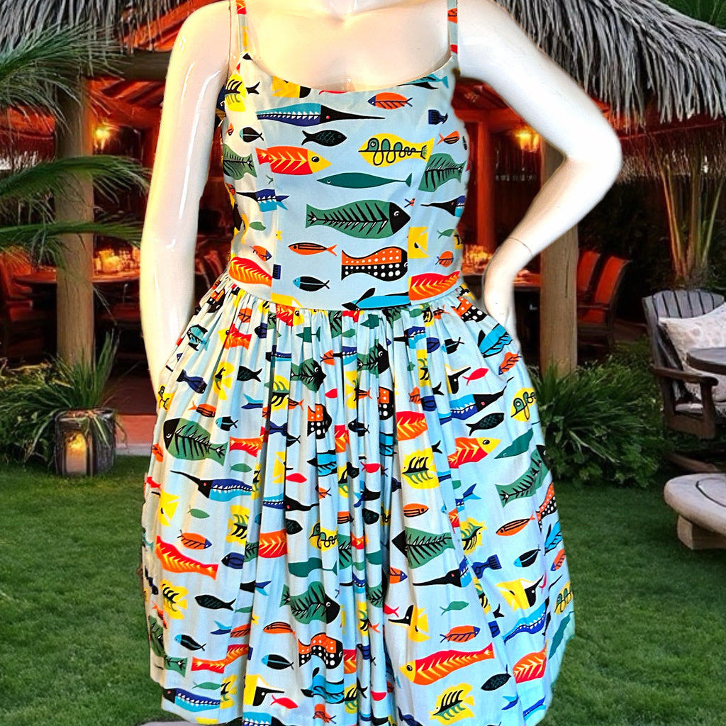 Pinup Couture Charles Phoenix Fish Jenny Dress 2X