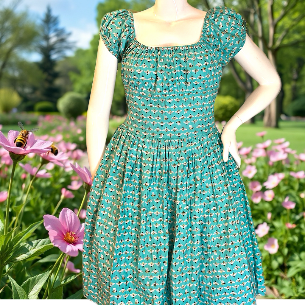 Bernie Dexter Jodi in Turquoise Bees Size 4X