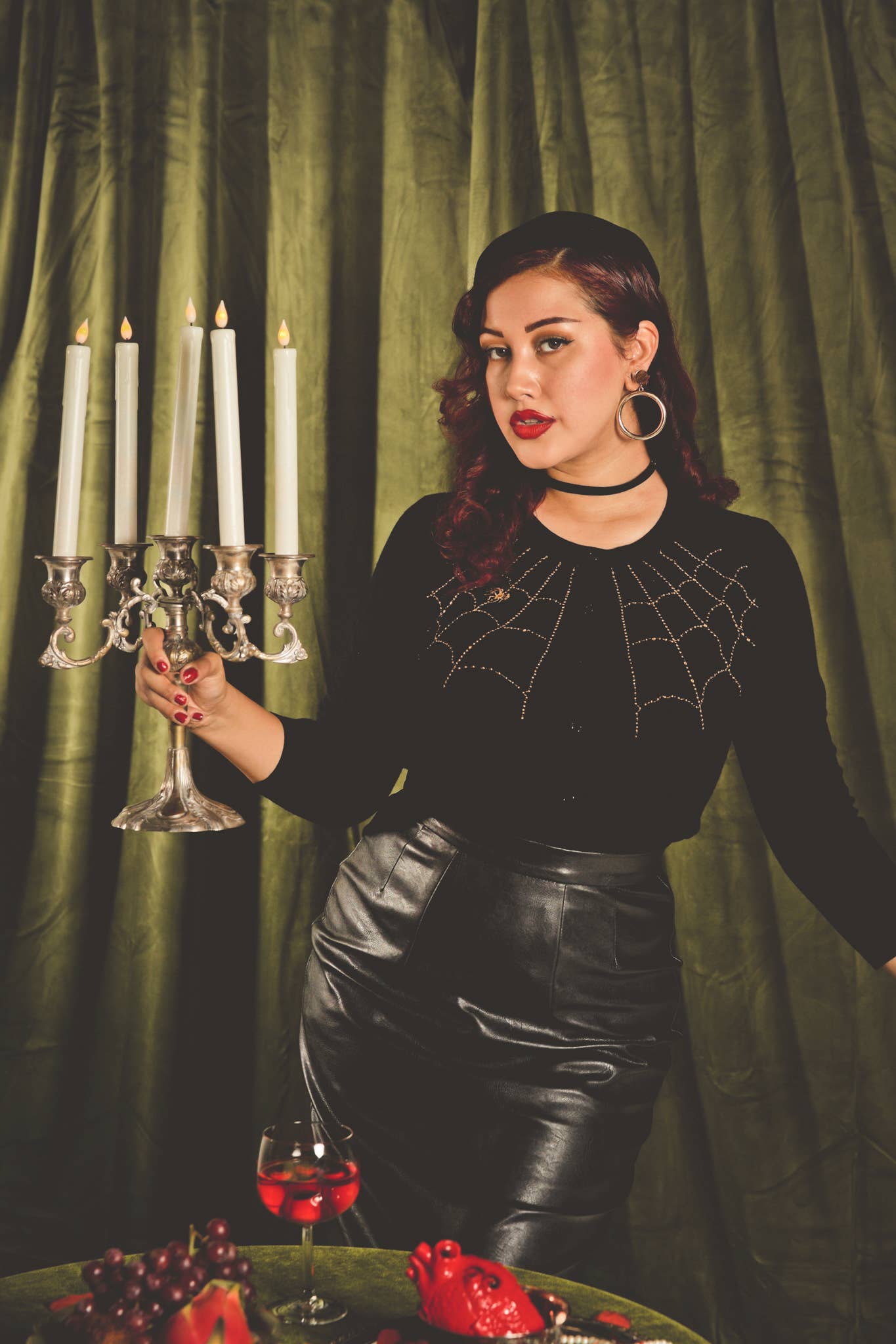 Spiderweb Cardigan in Black : X-Large